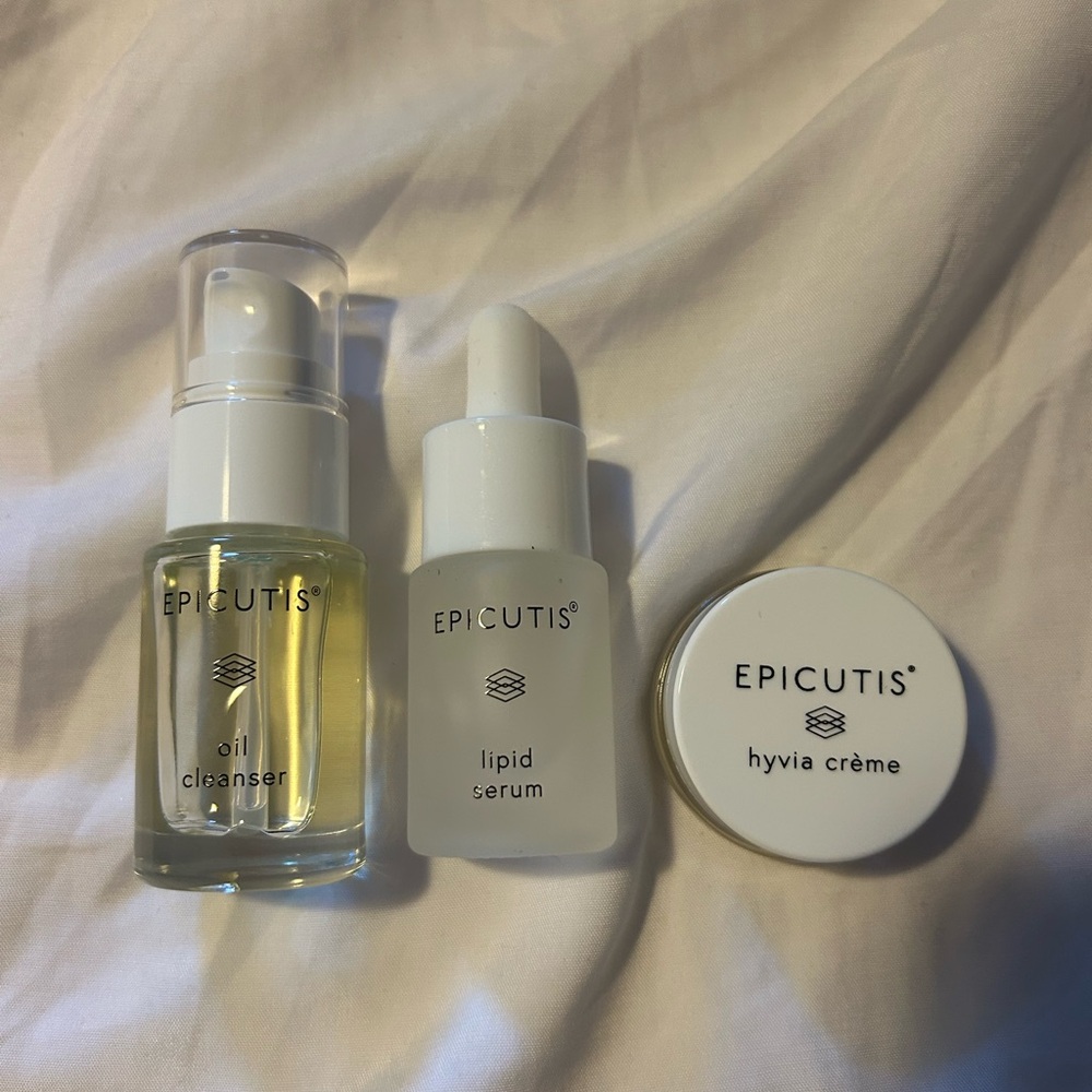 EPICUTIS Travel Skincare Set - Oil Cleanser, Lipid Serum, Hyvia Crème